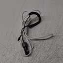 Fast Charging Car Charger with Coiled Lightning Cable for iPhone, iPad and Apple Devices, 1.5 ft - Black with Indoor Extension Cord - 6.2 Ft White 2-Prong Power Strip with 3 Polarized Outlets & Safety Slide Windows, 16/2 AWG, 13A/1625W for Home, Office Assortment