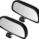 Blind Spot Mirror for Car, HD Glass Convex Wide Angle Blindspot Rear View Mirrors, Adjustable Clip On Car Side Mirror for Trucks SUVs Jeep RVs, Fits Max 0.16in/0.4cm Framed Mirrors (Black 2pcs)