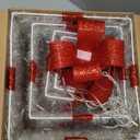 Set of 4 Lighted Gift Boxes, 3.3FT 70 LED Stackable Light Up Present Boxes for Christmas Decorations Indoor Porch Home Decor(4 Pack)