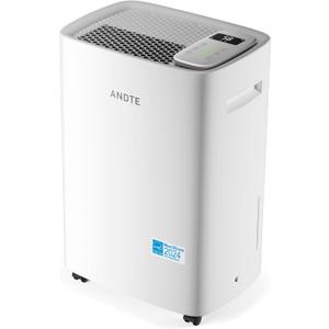 80 Pints Energy Star Dehumidifier, 5500 Sq.Ft Dehumidifier for Basement and Home, Large Room Dehumidifiers with Drain Hose & Water Tank, 24H Timer, Auto Defrost, Dry Clothes, White