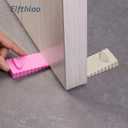 10 Pack Rubber Door Stoppers Wedg, Elfthloo Stops Fits 3-11mm Narrow Gaps Stackable up to 110-410mm, Non-Slip Floor & Wall Protector, Doorstops for Bottom of Lightweight Door, Pink