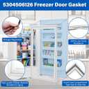 Upgraded 56 29 5304506126 Freezer Door Gasket Replacement Compatible with Frigidaire Kenmore CFUF14QWF 25322442412, 216522374 Refrigerator Gasket Replace PS11766431 AP6031561 Fridge Seal