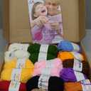 Aeelike 20pcs Acrylic Yarn for Crocheting, Crocheting Set for Beginners, Crochet Kit with Everything Include 1093 Yards Yarn, Aluminum Crochet Hooks, Step-by-Step Instruction and Black Organizer Bag