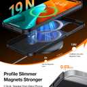 TORRAS Magnetic Slim Fit for iPhone 15 Case,Compatible with MagSafe,Ultra Thin Case Case,Matte Hard PC Velvety Touch & Anti-Scratch Protective Cover Phone Case,Black,6.1 inch