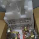 Hardwired Gold Wall Sconces Set of 2, Modern Bathroom Sconces Wall Lighting Vanity Light Fixtures with Clear Glass, Brushed Brass Wall Decor Lights for Mirror Living Room Bedroom Hallway Stairwell