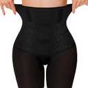 Gotoly Shapewear Tummy Control High Waist Butt Lifting Shapewear Seamless Body Shaper Thigh Slimmer (Large, Black)