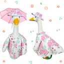 23 Inch Porch Goose Raincoat, Porch Goose Outfits Clothes Spring Summer Porch Goose Raincoat Goose Costume for 23 Inch Large Goose Statue, Outdoor Goose Dress for Patio Garden Porch Yard Lawn
