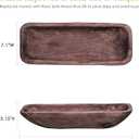 Wooden Dough Bowl - Vintage Oblong Natural Root Hand Carved Bowl for Home Decor, Rustic Farmhouse Centerpiece, 18.5x7.1x3.15 Inches, Large