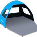 Gorich Easy Pop Up Beach Tent, UPF 50+ UV Protection Beach Umbrella Sun Shelter, Portable Lightweight Shade with Easy Foldable & Instant Setup 260x165x150