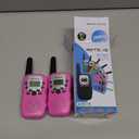 Retevis RT388 Walkie Talkies for Kids, Kids Toys for 4 5 6 7 8 9 10 11 12 Year Old Girl Birthday Gift, 22 CH LCD Flashlight, Pink Walkie Talkies Birthday Decorations Toys for Girls(Pink, 2 Pack)