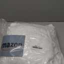 Amazon Basics Soft, Breathable, Wrinkle-Free Microfiber 4-Piece Bed Sheet Set, Full Size, Bright White Striped