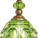 Vintage Wall Sconces Bathroom Vanity Lighting Fixtures Beautiful Wall Light with Green Glass Lampshade for Bedside Bedroom Doorway Bathroom
