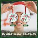 10 x Funny Santa Snowman Christmas Ornament 2025 - Hilarious Holiday Tree Decoration, Gift for Coworkers, Friends & Neighbors, White Elephant Exchange Idea, Unique Ceramic Xmas Ornament