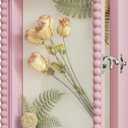 Love-KANKEI Shadow Box Frame 8x10,Wood Deep Shadow Box Display Case with Unique Beads Door and Glass Window, Memory Box Gift for Pictures,Medals,Memorabilia,Collections Pink