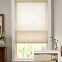 LazBlinds No Drill Light Filtering Cellular Shades, 32" W x 48" H, Beige