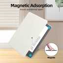 Case for 6" Kindle 2024/2022 Release (11 Generation), Light PU Leather Cover and Transparent Hard Back Shell with Hand Strap, Auto Sleep/Wake, Creamy White