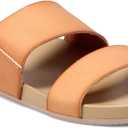 Reef Women's Cushion Vista Fashion Slide Sandal, Vegan Leather Strap, Soft Footbed (10, Natural)
