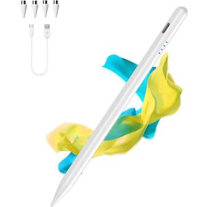 Android Stylus Pens for Touch Screens High Precision and Sensitivity Magnetic Type-C Tablet Stylus Compatible with Samsung/Huawei/Lenovo/Mi/Vivo and Other Android Smartphone and Tablet Device - White (White)