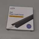 ZhiYo Floor Cord Cover 4ft, Cord Hider Floor Black, Cable Management Cover Prevent Cable Trips, Wire Covers for Electric Power Cords, Wire Protector Cavity W0.47 x H0.28