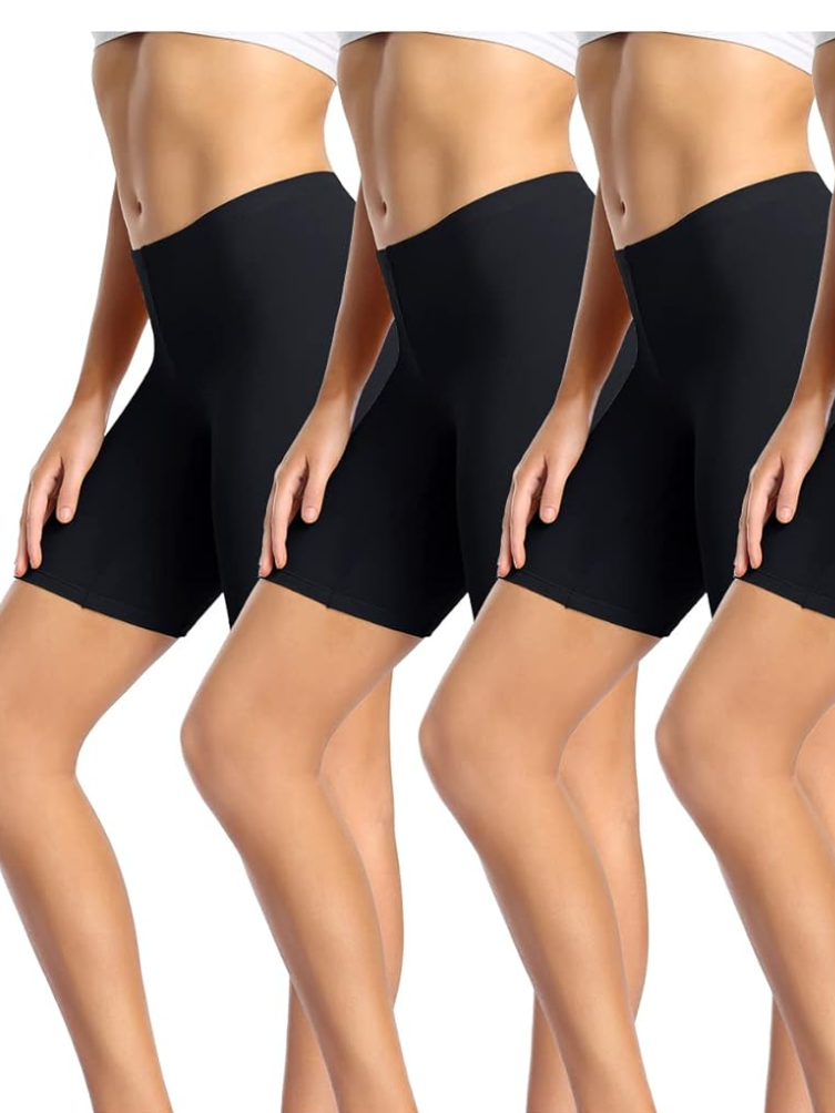 wirarpa Women's Cotton Boy Shorts Underwear Anti Chafing Soft Biker Short Plus Boy Shorts Panties 3 Pack