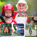 2 Pcs Kids Knee Brace, Youth Knee Compression Sleeve for Children Support for Boys Girls Basketball Volleyball Sports Gymnastics (Black,X-Large) (Black)