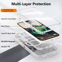 TUTUKII Compatible with iPhone 17 Pro Case with Screen Protector, Shockproof, Compatible with MagSafe, 3-Layer Drop Protection, Heavy Duty Magnetic Phone Case Cover, 6.3", Clear Glitter
