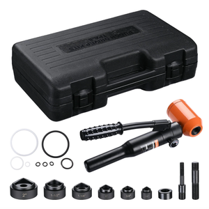 Yescom 1/2" to 2" Hydraulic Knockout Punch Set 8-Ton 6-Die Handheld Electrical Conduit Hole Cutter KO Tool Kit for Sheet Metal
