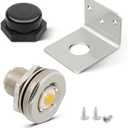 Anina NMO to PL259 Connector with L Shape Antenna Bracket and Cover for VHF, UHF, Ham,Mobile Radio Antenna, 5/8 Inch Mounting Hole