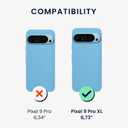 3 x kwmobile Case Compatible with Google Pixel 9 Pro XL Case - TPU Silicone Phone Cover with Soft Finish - Mint Matte