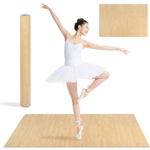 5mm Extra-Thick Marley Dance Floor, Dance Floor Mat, Non-Slip Shock-Absorbing Portable Marley Floors, Ballet Jazz Pop Practice Floor for Home Studio School, Size: Large (4x6ft )