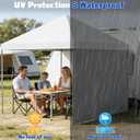 10x10 Canopy Sidewalls, 1Pcs Canopy Sidewalls, UV Protection, Waterproof, Zipper Sidewall for 10x10 Pop Up Canopy Tent, Outdoor Events, Vendor Booths, Canopy Accessories (White, 1Pc)