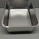 Stainless Steel Cat Litter Box - Metal High Sided Cat Pan, Large Stainless Steel Box, Indoor Litter Tray, Non Stick, No Smell, Easy-Clean Design for Hygienic Pet Care  Large Size for All Cats (silvery)