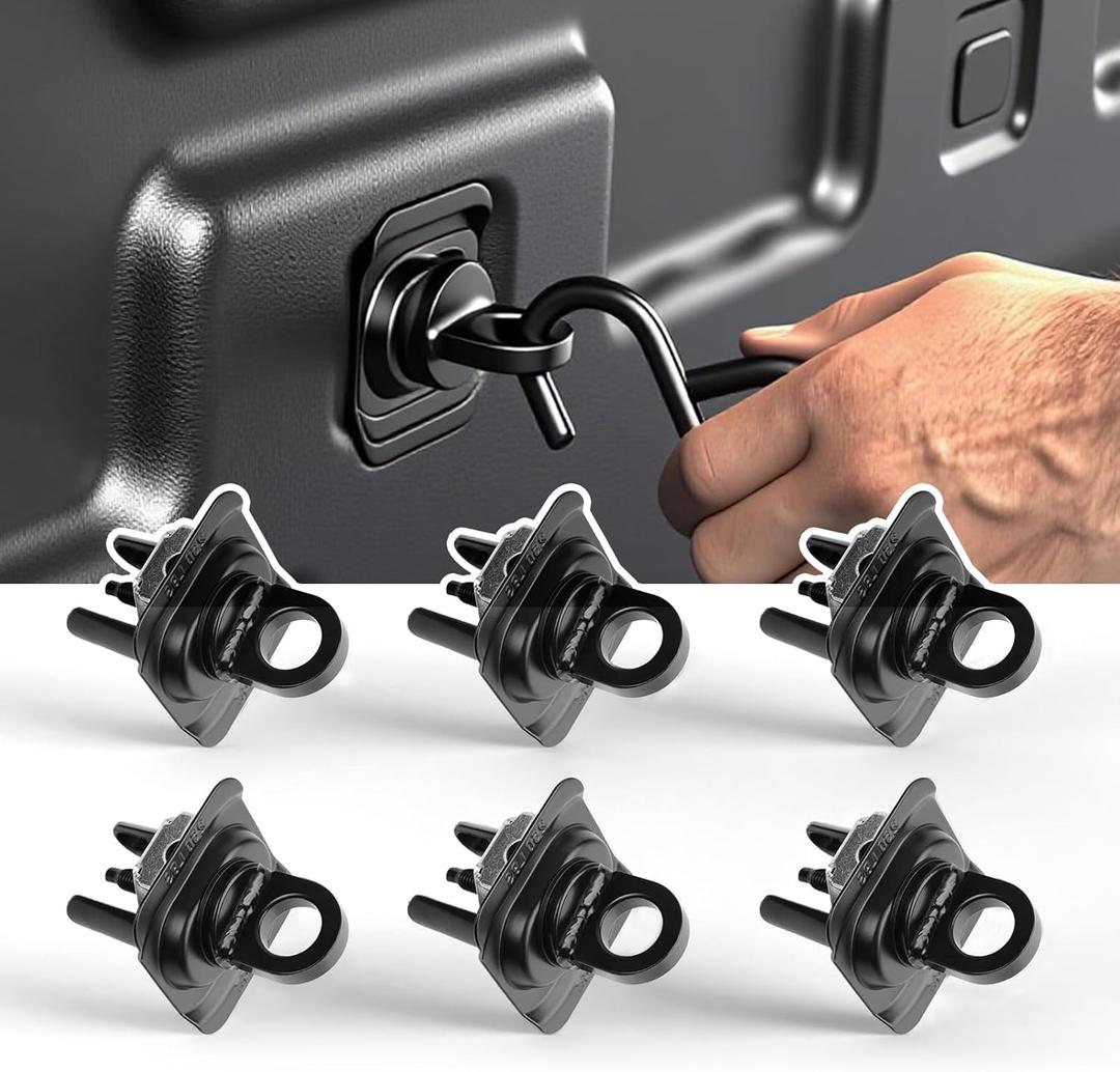 6PCS Tie Down Anchors fit for 2014-2025 2026 Chevy SilveradoGMC Sierra 1500 2500 3500, 2015-2024 ColoradoCanyon Truck Bed Tie Downs for Car Replacement #23146899 Automotive Accessories