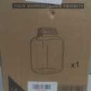 Folinstall 1 Gallon Square Super Wide-Mouth Glass Jars with Airtight Lids, Glass Storage Jars with 2 Measurement Mark, Sturdy Canning Jars with Large Capacity 4100 ML For Overnight Oats