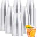 JOLLY CHEF 300 Pack Clear Plastic Cups, 9 oz Crystal Clear PET Party Cups, Classic Clear Disposable Cups for Wedding, Thanksgiving, Birthday, Halloween, Christmas Party