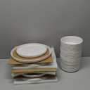 LIANYU Stoneware Dinnerware Sets, 12 Piece Plates and Bowls Dish Set for 4, Kitchen Speckled Dinner Ware Dining Dishware, Microwave & Dishwasher Safe, Polar White