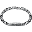 S925 Sterling Silver Buddhist Vajra And Pestle Bracelet, Men's Vintage Vajra And Pestle Personalized Bracelet 20 cm