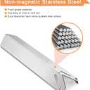 Heat Plate Replacement for Brinkmann 810-4221-S, 810-6420-S Gas Grill Models, Heavy Duty Stainless Steel Burner Cover Flame Tamer, Heat Shield, Heat Tent Deflector, 14 7/8" x 3 1/8", 4-Pack