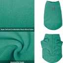 FEimaX Windproof Winter Warm Fleece Small Dog Coat, Soft Dog Fleece Jacket with Zipper for Medium, Cold Weather Sweater Apparel for Cats Boy Girl (Green)
