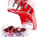 Cherry Pitter Tool  Pits 6 Cherries at Once, Portable Cherry Pit Remover for Multiple Cherries, Durable Cherry and Olive Pitter, Easy-to-Use Cherry Deseeder & Seed Remover Tool for Mess-Free Pitting