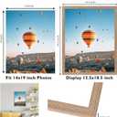 JCJMY 14x19 Picture Frame for Poster Photo Picture, Horizontal and Vertical Formats for Wall Hanging, 14 x 19 Wall Gallery Poster Photo Frame with Shatter Resistant Plexiglass, Rustic Brown