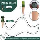 BYDOLL Plant Self-Watering Stakes Automatic Watering Terracotta Spikes for Indoor Outdoor Plants,Houseplant Insert Devices for Vacation use,Bonsai Drip Irrigation System (5 Pack) (4.3''X1.3'')