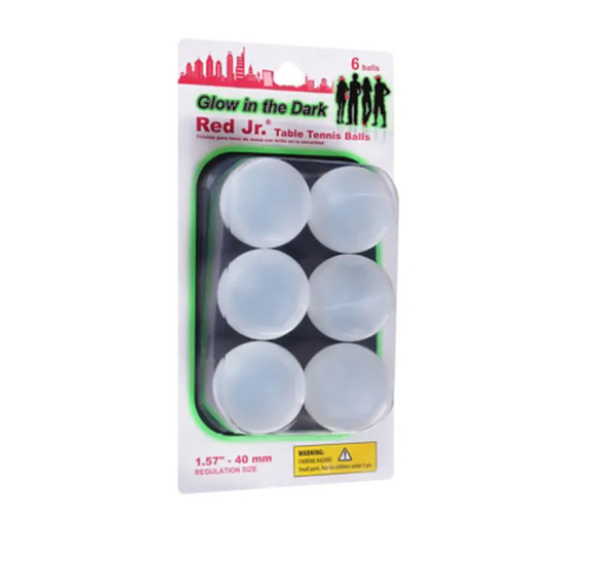 Pong Glow in The Dark Table Tennis Balls (6 Pack)