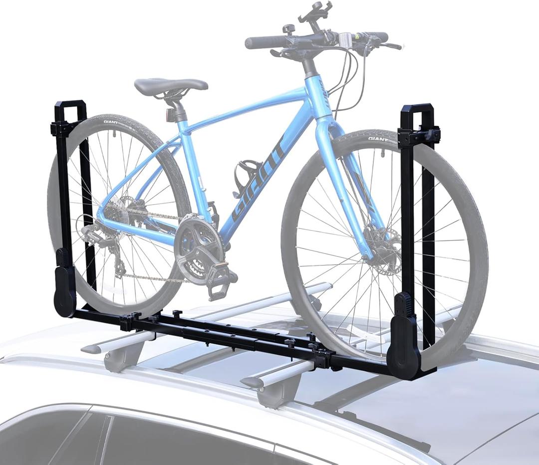 Roof Bike Rack Mount Upright Rooftop Bike Rack with Two Arms 1 Bike Carrier Car Roof Bicycle for Car SUV Only Suitable for Removable Crossbars