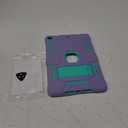 CCMAO for iPad 9th Generation Case, iPad 8th 7th Generation Case, iPad 10.2 Inch 2021/2020/2019 Case, Heavy Duty Shockproof Protective Cover with Kickstand for Kids Girls, Purple+Green