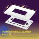 ENERLITES Screwless Decorator Wall Plate Child Safe Outlet Cover, Size 1-Gang 4.68" H x 2.93" L, Polycarbonate Thermoplastic, SI8831-W-10PCS, White (10 Pack)