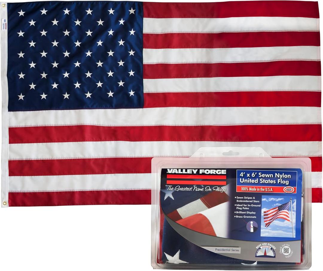 Valley Forge Flag Foot Standard Spun Polyester US American Flag