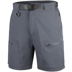 FREE SOLDIER Men's Cargo Hiking Shorts with Belt Lightweight Quick Dry Tactical Shorts with Pockets for Casual Work Golf, 38