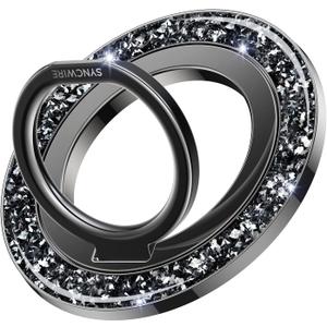 SYNCWIRE Magnetic Phone Ring Holder for MagSafe - Glitter Phone Grip Stand with 360 Rotation Finger Ring Kickstand Blingbling Compatible with iPhone 17 16 15 14 13 12 Pro Max MagSafe Accessories