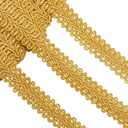 Jutom Gimp Braid Trim 1/2 Inch 20 Yard Polyester Woven Braid Trim Decorative Gimp for Costume DIY Crafts Sewing Curtain Slipcover Decoration Jewelry Making Costume Accessories(Gold)